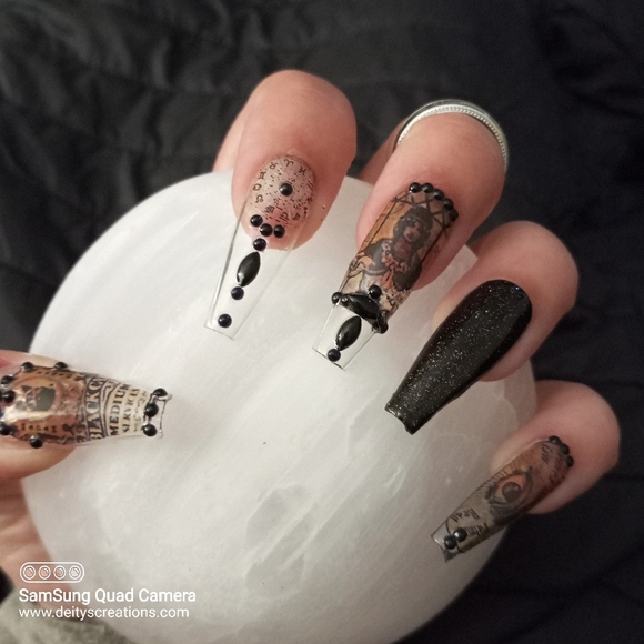 Tarot card,psychic,fortune teller,witchy,Gothic, zodiac,Wiccan,nails pPN21 - Picture 2 of 5